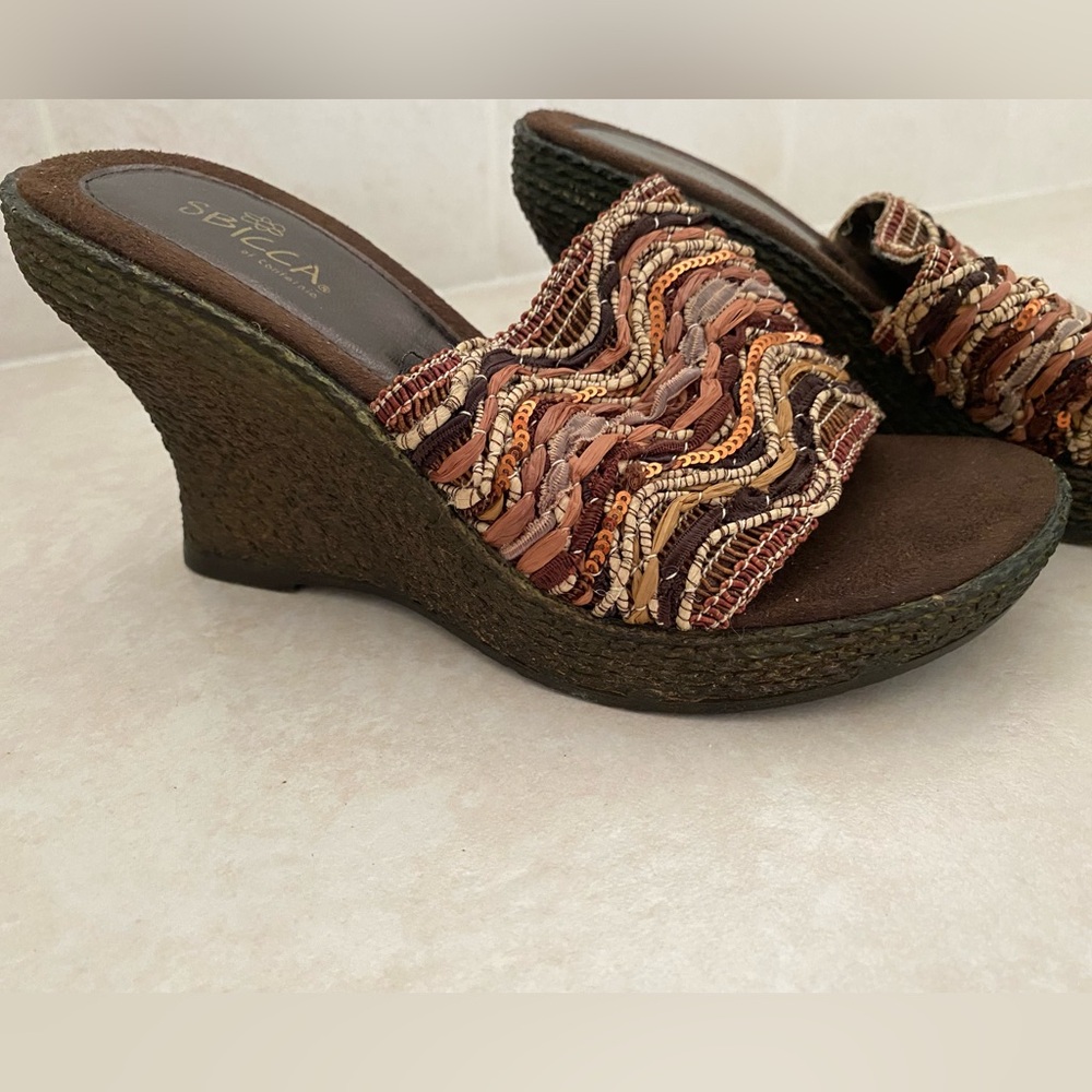 Sbicca | Anakita Platform Wedge | Color: Brown/Multi | Size: 7M